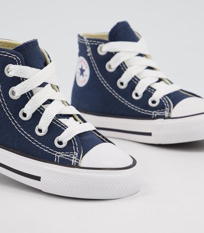 converse all star hi canvas infant trainers navy canvas