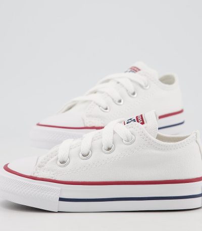 converse all star low infant trainers white