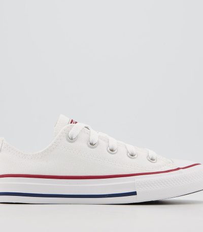 converse all star low youth trainers optical white